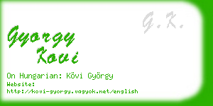 gyorgy kovi business card