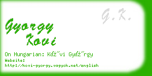 gyorgy kovi business card